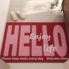 Hello Enjoy Life Rectangle Carpet Positive Quote Welcome Home Decor Mat Non Slip Floor Rug Entryway Doormat Welcome Mat