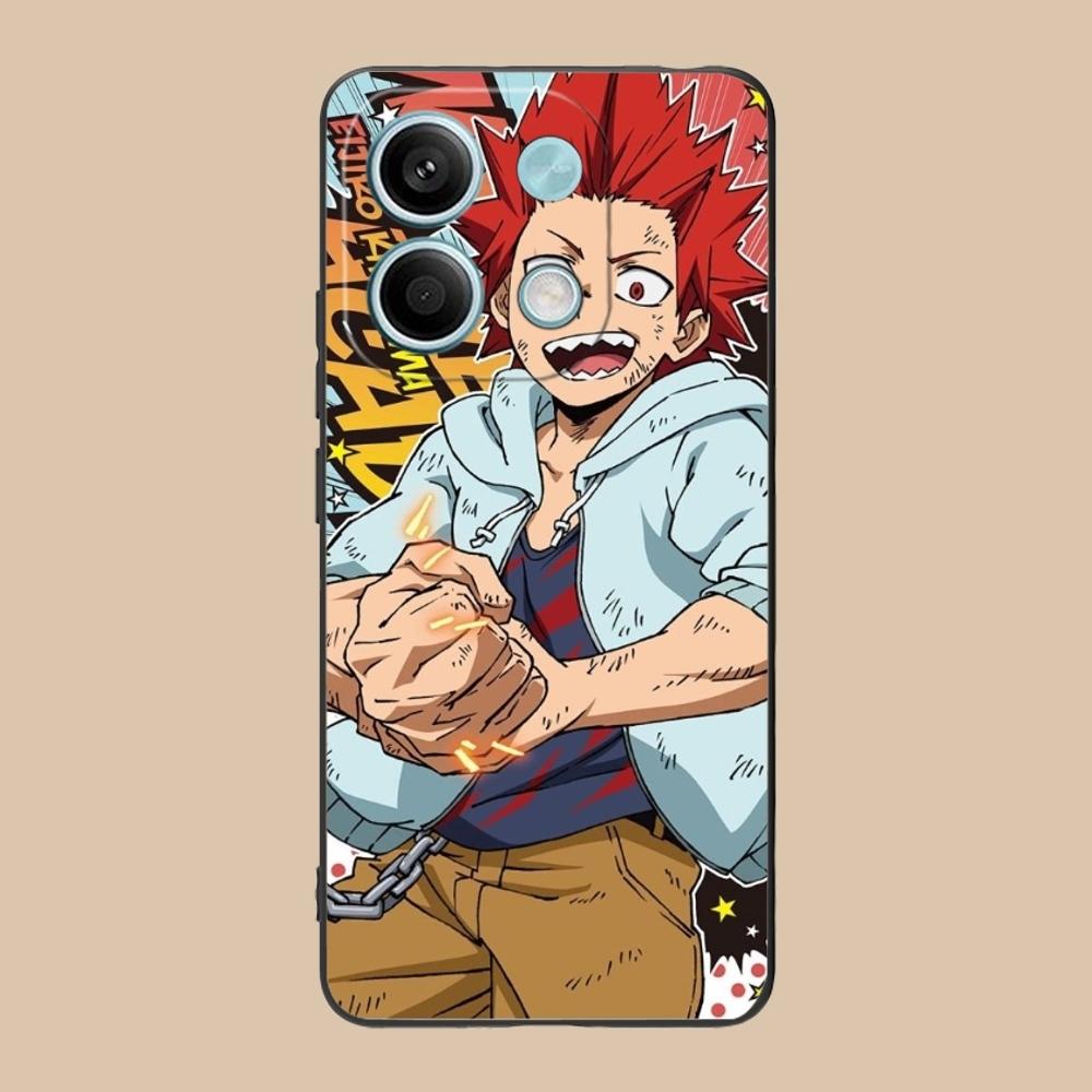 Hero Kirishima Eijirou Mobile Phone Case for Xiaomi Redmi 13 13C 12 12C 10 10C A1 A2 A3 Plus 5G Black Soft Phone Cover Shell