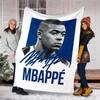1pc Mbappe6 Theme Blanket - Digital Print, Polyester, Cozy for All Seasons, Perfect for Outdoor, and Travel