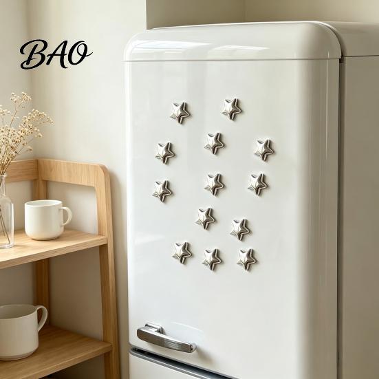 Office Locker Magnets 5/10/15/20Pcs Mini Star Refrigerator Magnet, 3D Five-Pointed Fridge Decorative Memo Note Holder for Kitchen Whiteboard