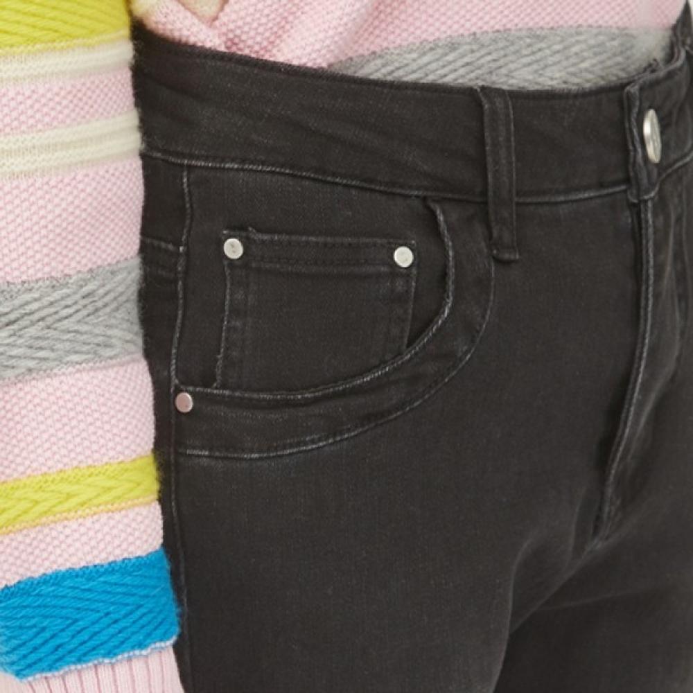 Benetton Benetton Pocket Point Straight Fit Denim Pants Badp11311 Bk