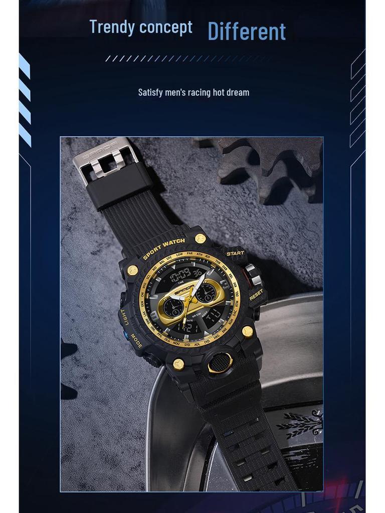 Модные мужские многофункциональные спортивные часы Sanda 3153 - Трендовый и креативный дизайн