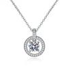 Moissanite Necklace for Women Top Quality 100% 925 Sterling Silver Sparkling Wedding Jewelry