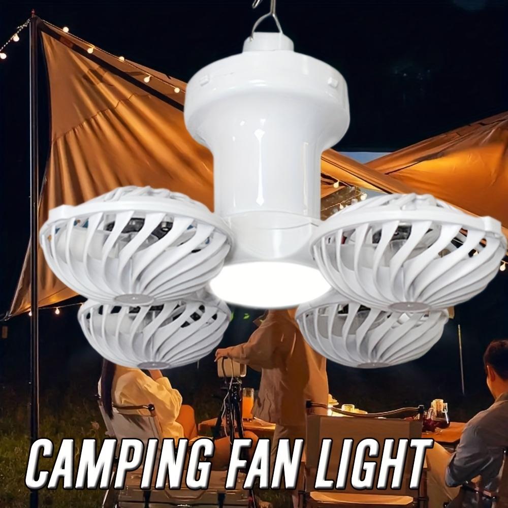 Солнечный вентилятор для кемпинга, Светильник с потолочным вентилятором, USB перезаряжаемый портативный электрический вентилятор, Подвесной ручной светильник с регулируемой скоростью, 3 цвета, Палатка,