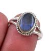 Натуральный лабрадорит драгоценный камень 925 проба серебро ювелирное кольцо р.6.5 N1s87