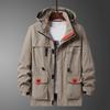 New Jacket Men's Hooded Jacket Spring and Autumn Youth Casual Medium and Long Jacket Men's Jacket