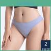 Panties Underwear 2pcsset Cotton Womens Solid Color Briefs Girls Lowwaist Soft Panty Women Underpants Female Lingerie