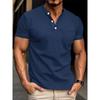 Men's Summer Collar Solid Color Short Sleeved Leisure T-shirt Top POLO Shirt
