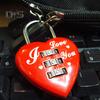 Stainless Heart Lock 3 Numbers Chic Suitcase Box Padlock