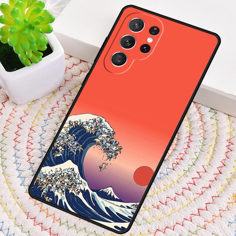 Японская волновая art силиконовый чехол для телефона для Samsung Galaxy note 10 pro S26 S25 S24 S23 S22 S21 Plus S25Ultra Capa Cover
