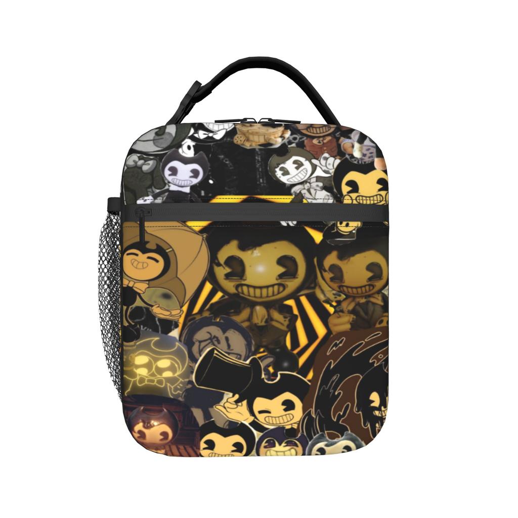 Bendys And The Dark? Thermal Insulated Lunch Bags for Office Portable Food Bag Container Men Women Thermal Cooler Lunch Boxes