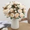 7 Forks Silk Artificial Flower Peony Home Room Wedding Wreath Festival Party Outdoor Arch Background Decor Floral Arrangement