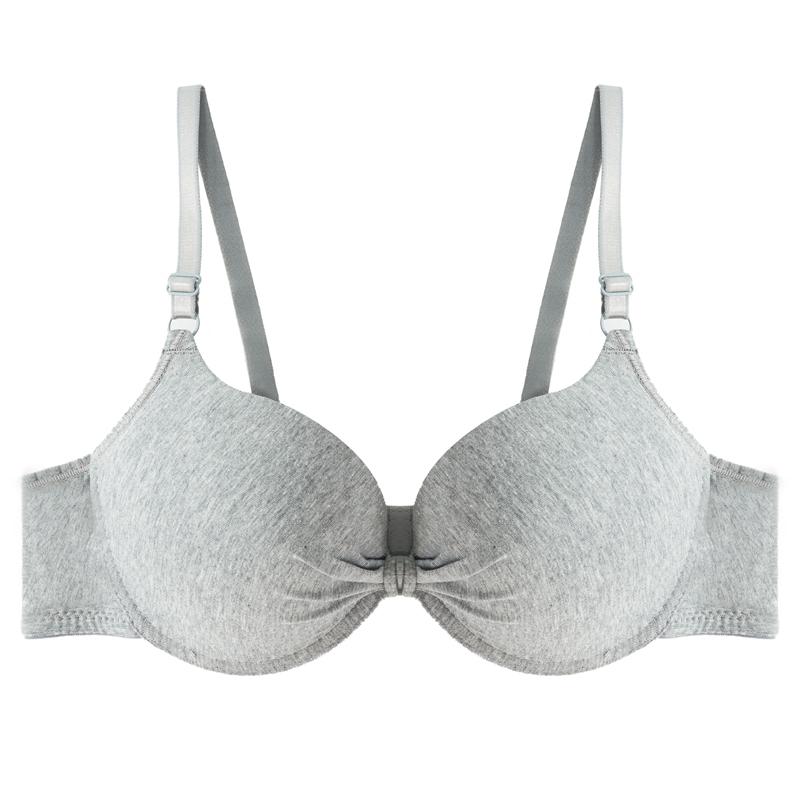 Sexy Women's Cotton Push Up Gathered Bra Deep V Underwire Ladies Brassiere Lingerie Solid Bras Backless Intimate Underwear Bras