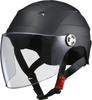LEAD Jet SERIO Motorcycle Helmet with Matte RE40 One Size Shield, Black, -