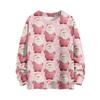 Women's Fashion Casual Long Sleeve Christmas Printed Round Neck Knitted Top