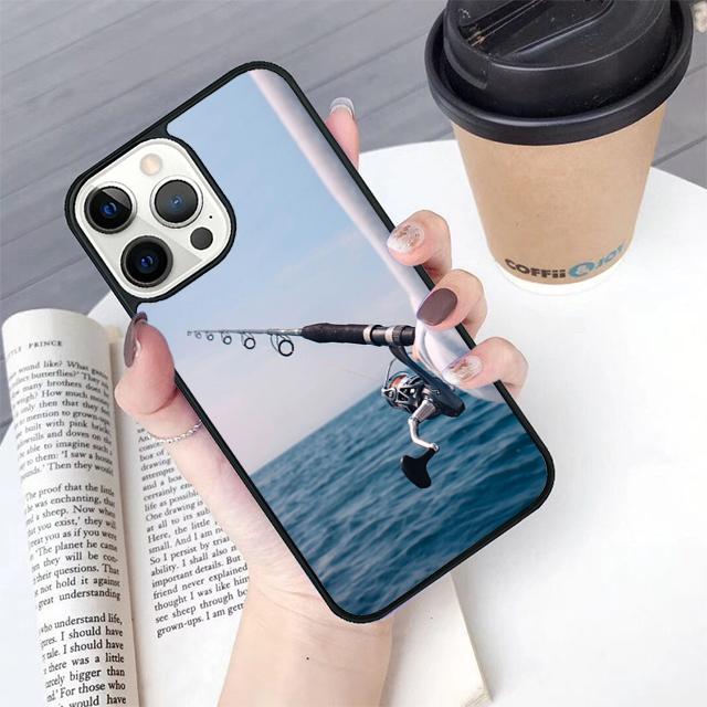 Чехол для телефона с изображением карпа, удочка, чехол-крышка для iPhone 17 Air 16 15 14 Plus Для apple 16 11 12 13 Pro Max coque