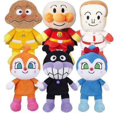 SEGA TOYS Anpanman Prichi Beans S Plus 6 Набор плюшевых игрушек Anpanman Shokupanman Curry Panman Baikinman Dokin-chan Kokin-chan