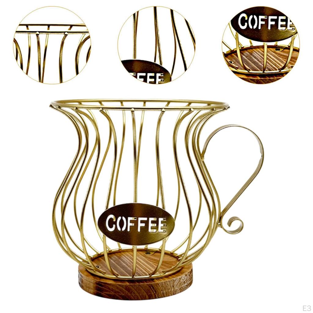 Держатель для кофейных капсул, корзина для капсул, металлическая проволока с ручкой, органайзер для хранения