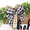 Hello Door Wreath for Front Door Spring Wreath 30cm Farmhouse Door Sign Decoration for Window Decoration Outdoor Front Door Home Decor