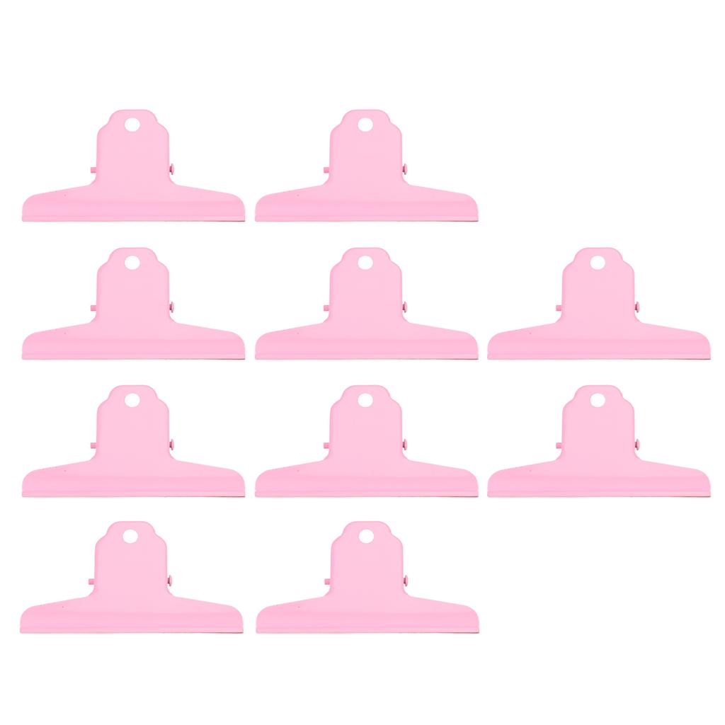 10pcs Metal Clip Iron Large Clip Strong Clamping Force Paper Clips for School Tickets Photos