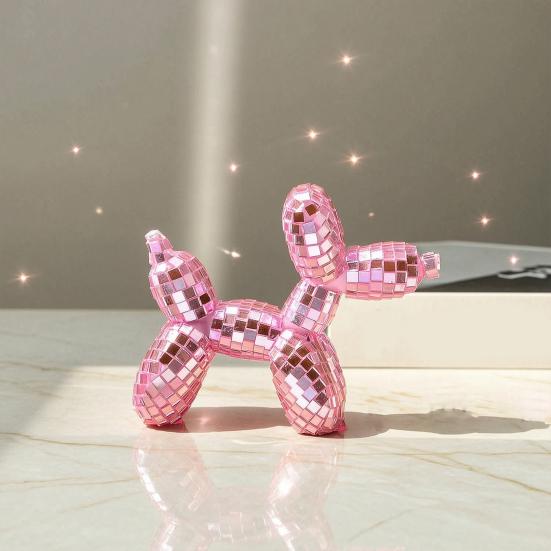 Елочное украшение Disco Dog, Максималистская статуэтка собаки-шарика для мамы и папы собак, Эстетичный декор в виде диско-шара, Преппи-декор для квартиры, Милый декор для комнаты и