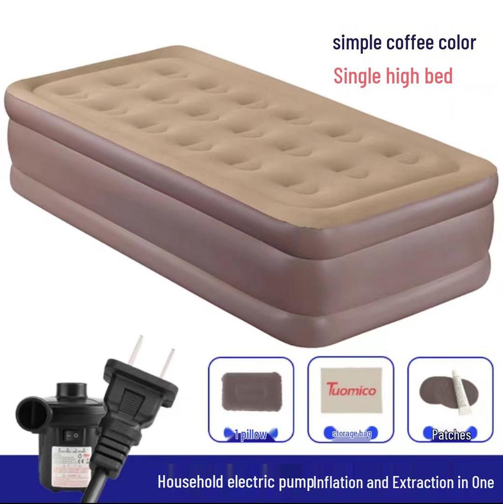 Компактный односпальный надувной матрас для улицы и дома