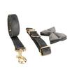 Dark grey flannel pet collar dog collar dog leash dog leash pet chest harness dog leash