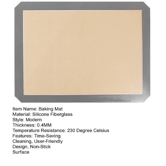 Silicone Baking Mat Non-Stick Reusable Baking Sheet for Oven Food-Grade Silicone Mats for Baking Cookies Macarons Bread