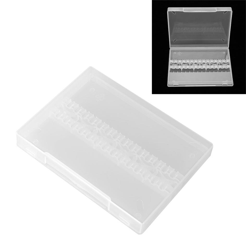 14 отверстий профессиональный держатель для шлифовальных и полирующих сверл для ногтей прозрачный ящик для хранения
