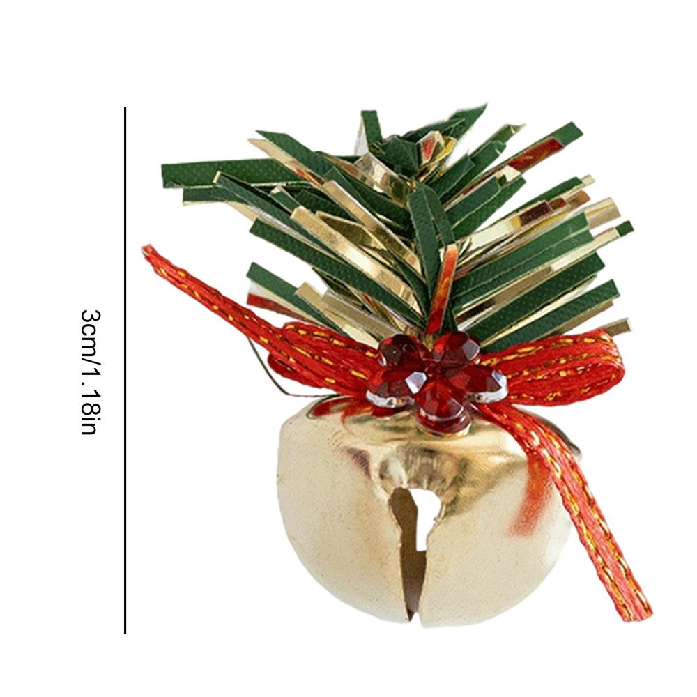 Рождественские украшения Колокольчики Маленькие металлические ornaments С бантами Рождественский венок Золотые колокольчики Для дома Офиса Школы Балкона Входа