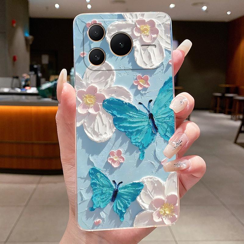 For Honor Power 2 Case Clear Cover Luxury Fashion Butterfly Flower Soft TPU Silicone Casing for Honor Power2 SER-AN00 Phone Case