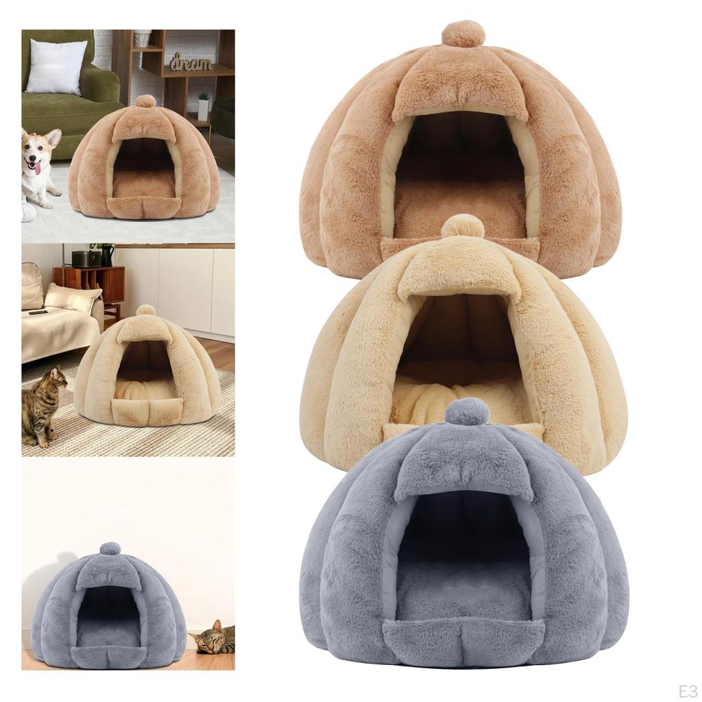 Semi Closed Cat Nest Autumn Winter Bed Kennel Shelter Pet Pets Cave for Kitten Hamster