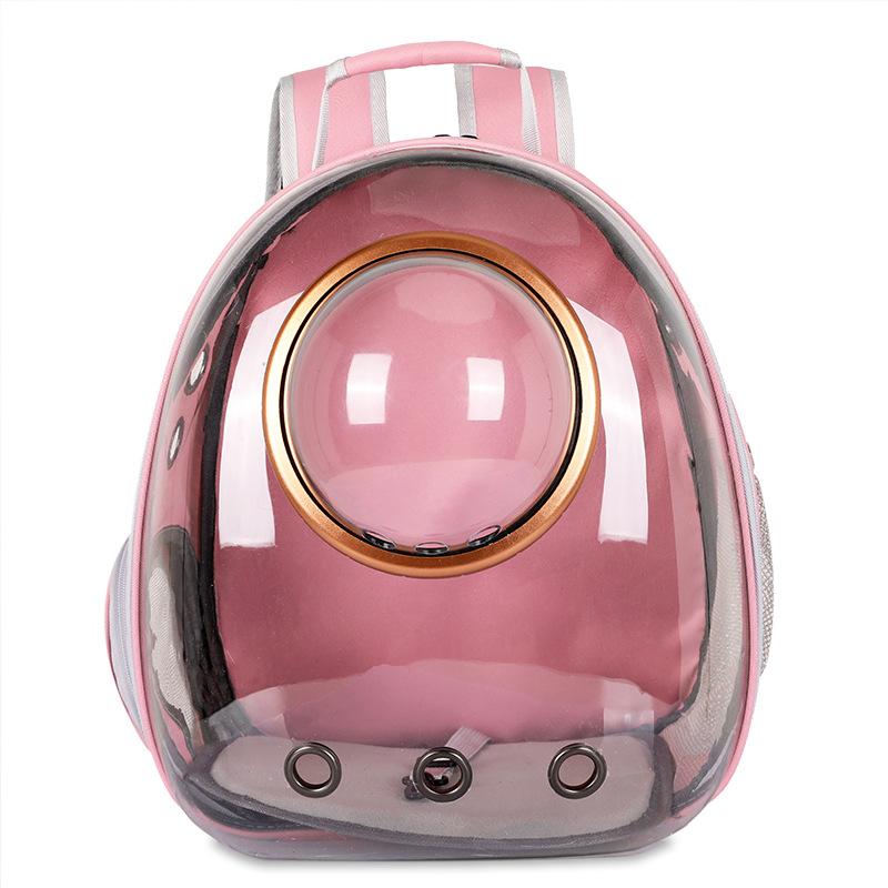 Large Animal Luxury Elegant Portable Pet Backpack Space Capsule Design Double Shoulder Straps Zipper Closure for Outdoor Use