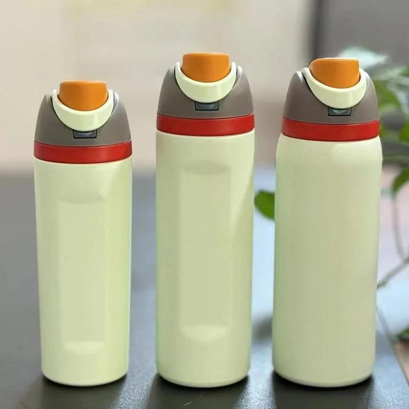 Handheld Fruit Cup, 304 Stainless Steel Vacuum Insulated Cup, Large Capacity Dual Drink Sports Kettle