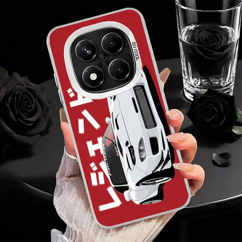 JDM Tokyo Drift Sports Car Soft Phone Case for Xiaomi Redmi Note 13 14 15 Pro Plus 12S 12 11S 11 11T 10S 10 Shockproof Cover Bac