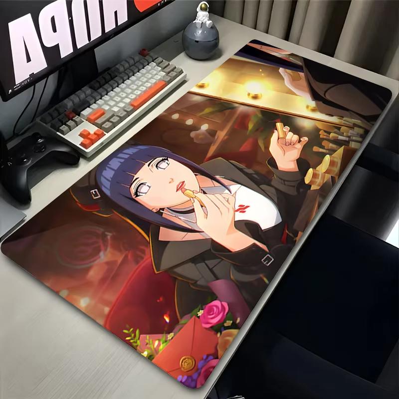 Sexy Anime Girl Mouse Pad Laptop Kawaii H-hyuuga H-hinata Mousepad Gaming Keyboard Rug PC Non Slip N-narutoS Desk Mat XXL Carpet