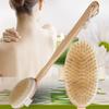 Shower Body Brush Extra Long Handle Natural Wooden Bath Back Massage Scrubber