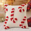 Christmas Cane Sugar Pillow Cover Zipper Closure Decorative Living Room Car Office Pillowcase 2025 Xmas Navidad Party Supplies