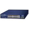 Switch Gigabit PoE+ - PLANET - GSD-2022P - 16 Ports 10/100/1000T - 2 Ports SFP - 185W PoE Total