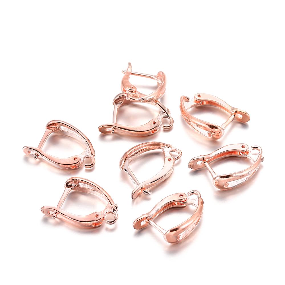 6-12 шт./лот, латунные французские серьги, крючки, зажимы, рычаг, задняя застежка с открытой петлей для изготовления ювелирных изделий своими руками, фурнитура, аксессуары