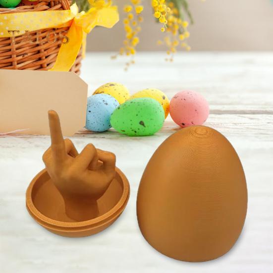 Пасхальное яйцо, розыгрыш со средним пальцем, подарок для взрослых, забавный 3D-печатный грубый розыгрыш с яйцом, веселый сюрприз, наполнитель пасхальной корзины