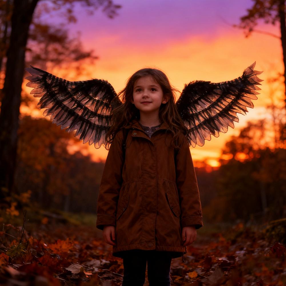 Adults Kids Angel Wings Colorful Wings Costume with Elastic Straps for Halloween Christmas Cosplay Party