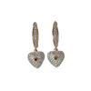 1 Pair Fashion Heart Shape Evil Blue Eye Dangle Earrings for Women Zirconia Earring Jewelry Wedding Party Accessories