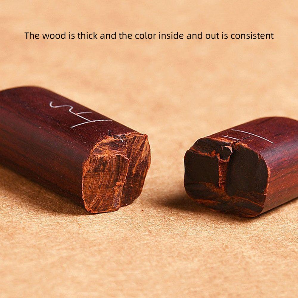 Chinese Style Black Sandalwood Car Key Ring Good Luck Wooden Carving Keychain Women
