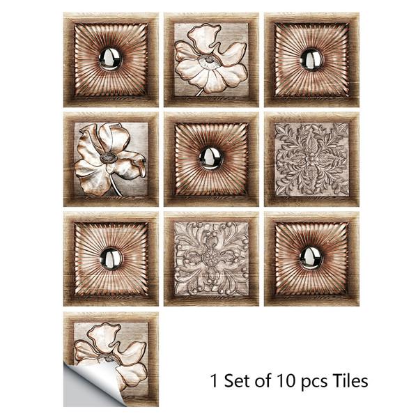 10x10/15x15/20x20/30x30cm PVC Flower Tile Tiles Decals Waterproof Wall Sticker Bathroom Sticker Kitchen Decoration