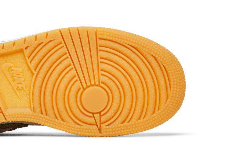 Kids' Sneakers Jordan 1 Low Light Curry (GS) White/Medium Olive/Light Curry