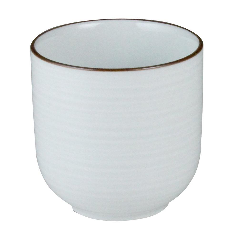 Hakusan Porcelain Yunomi X 230ml White Porcelain Hasami Made In Japan (Large, White) (Approx. 8 7.5cm) Thousand-Step Design, HAKUJISENDAN, Ware,