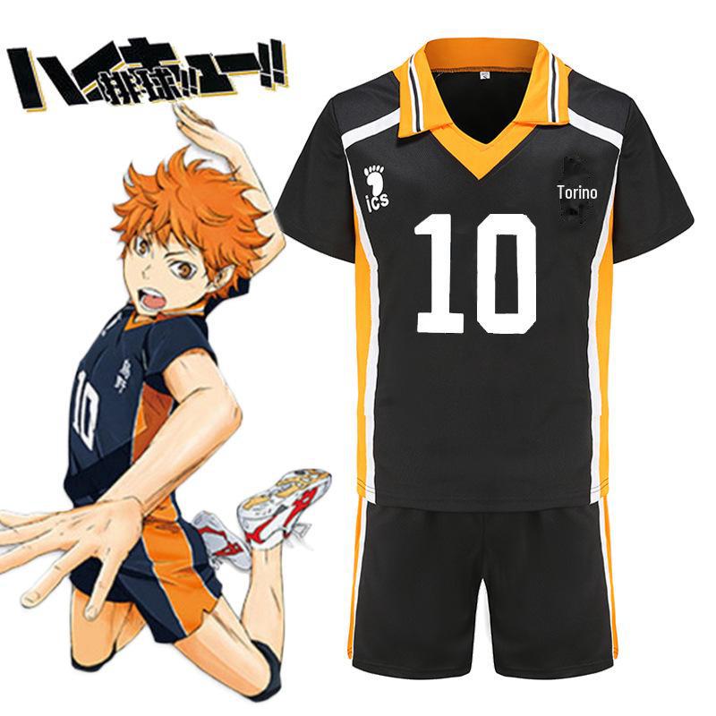 Униформа для косплея команды Haikyuu Karasuno — Хината Шойо и Кагеяма Тобио, издание с короткими рукавами