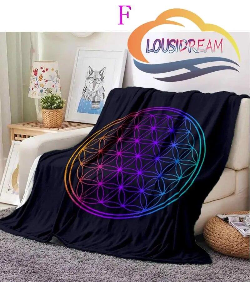 Sacred Planet Geometry Atomite Flower of Life фланелевое теплое и мягкое плюшевое одеяло для дивана-кровати для пикника
