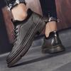 Модная мужская кожаная обувь, взрывные модели, удобная обувь на толстой подошве, ботинки, нескользящая, износостойкая повседневная обувь Zapatos Hombre